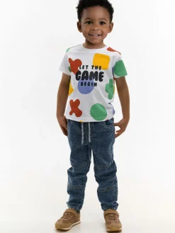 GATE Bawełniana koszulka z nadrukiem|Dzieci Chłopcy·Koszulki