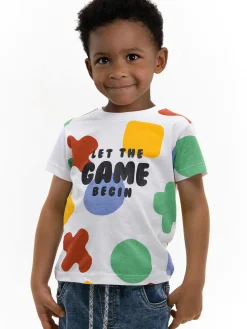 GATE Bawełniana koszulka z nadrukiem|Dzieci Chłopcy·Koszulki