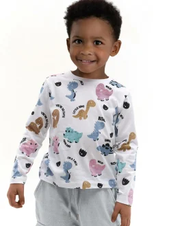 GATE Bawełniana koszulka z nadrukiem|Dzieci Chłopcy·Koszulki