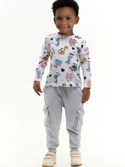 GATE Bawełniana koszulka z nadrukiem|Dzieci Chłopcy·Koszulki