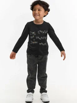 GATE Bawełniana koszulka z nadrukiem|Dzieci Chłopcy·Koszulki