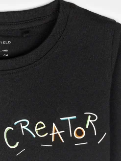 GATE Bawełniana koszulka z nadrukiem|Dzieci Chłopcy·Koszulki