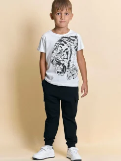 GATE Bawełniana koszulka z nadrukiem|Dzieci Chłopcy·Koszulki