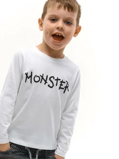 GATE Bawełniana koszulka z nadrukiem|Dzieci Chłopcy·Koszulki