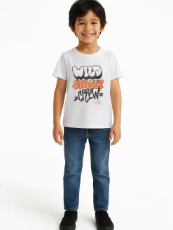 GATE Bawełniana koszulka z nadrukiem|Dzieci Chłopcy·Koszulki