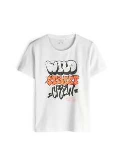 GATE Bawełniana koszulka z nadrukiem|Dzieci Chłopcy·Koszulki