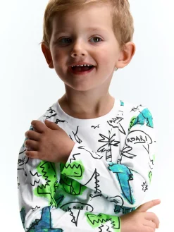 GATE Bawełniana koszulka z nadrukiem|Dzieci Chłopcy·Koszulki