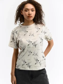 GATE Bawełniana koszulka z nadrukiem| Koszulki I Topy·Koszulki