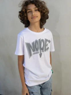 GATE Bawełniana koszulka z nadrukiem|Dzieci Chłopcy·Koszulki