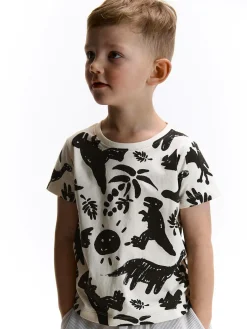 GATE Bawełniana koszulka z nadrukiem|Dzieci Chłopcy·Koszulki