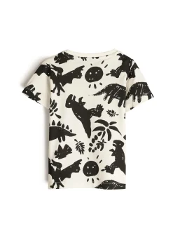 GATE Bawełniana koszulka z nadrukiem|Dzieci Chłopcy·Koszulki