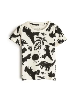 GATE Bawełniana koszulka z nadrukiem|Dzieci Chłopcy·Koszulki