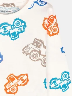 GATE Bawełniana koszulka z nadrukiem|Dzieci Chłopcy·Koszulki