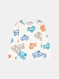 GATE Bawełniana koszulka z nadrukiem|Dzieci Chłopcy·Koszulki