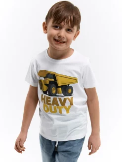 GATE Bawełniana koszulka z nadrukiem|Dzieci Chłopcy·Koszulki