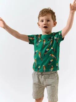 GATE Bawełniana koszulka z nadrukiem|Dzieci Chłopcy·Koszulki