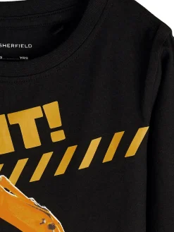 GATE Bawełniana koszulka z nadrukiem|Dzieci Chłopcy·Koszulki