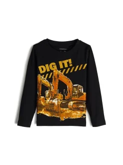 GATE Bawełniana koszulka z nadrukiem|Dzieci Chłopcy·Koszulki