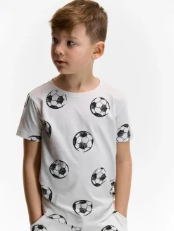 GATE Bawełniana koszulka z nadrukiem|Dzieci Chłopcy·Koszulki