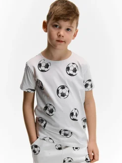 GATE Bawełniana koszulka z nadrukiem|Dzieci Chłopcy·Koszulki