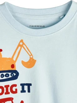 GATE Bawełniana koszulka z nadrukiem|Dzieci Chłopcy·Koszulki