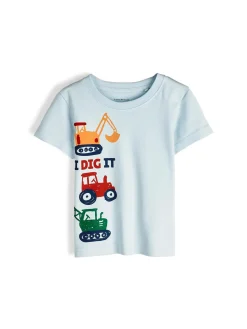 GATE Bawełniana koszulka z nadrukiem|Dzieci Chłopcy·Koszulki