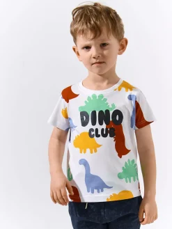 GATE Bawełniana koszulka z nadrukiem|Dzieci Chłopcy·Koszulki