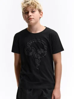 GATE Bawełniana koszulka z nadrukiem|Dzieci Chłopcy·Koszulki