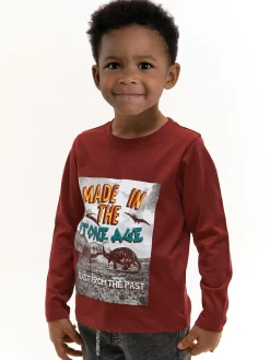 GATE Bawełniana koszulka z nadrukiem|Dzieci Chłopcy·Koszulki