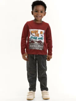 GATE Bawełniana koszulka z nadrukiem|Dzieci Chłopcy·Koszulki