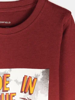 GATE Bawełniana koszulka z nadrukiem|Dzieci Chłopcy·Koszulki