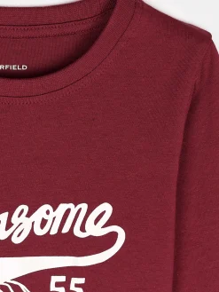 GATE Bawełniana koszulka z nadrukiem|Dzieci Chłopcy·Koszulki