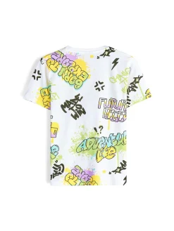 GATE Bawełniana koszulka z nadrukiem|Dzieci Chłopcy·Koszulki