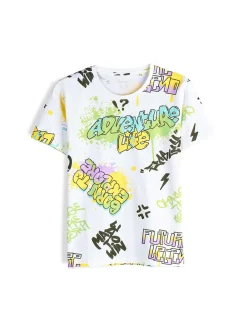 GATE Bawełniana koszulka z nadrukiem|Dzieci Chłopcy·Koszulki