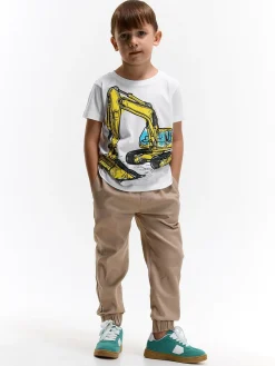 GATE Bawełniana koszulka z nadrukiem|Dzieci Chłopcy·Koszulki