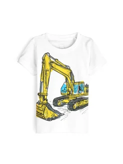 GATE Bawełniana koszulka z nadrukiem|Dzieci Chłopcy·Koszulki