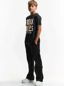 GATE Bawełniana koszulka z nadrukiem|Dzieci Chłopcy·Koszulki