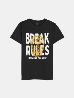 GATE Bawełniana koszulka z nadrukiem|Dzieci Chłopcy·Koszulki