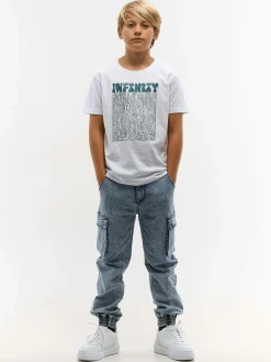 GATE Bawełniana koszulka z nadrukiem|Dzieci Chłopcy·Koszulki