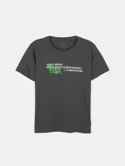 GATE Bawełniana koszulka z nadrukiem|Dzieci Chłopcy·Koszulki