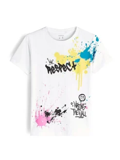 GATE Bawełniana koszulka z nadrukiem|Dzieci Chłopcy·Koszulki