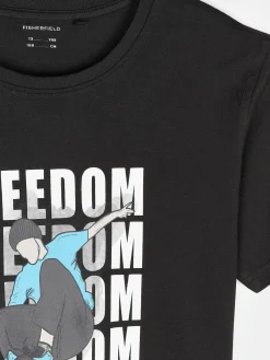 GATE Bawełniana koszulka z nadrukiem|Dzieci Chłopcy·Koszulki