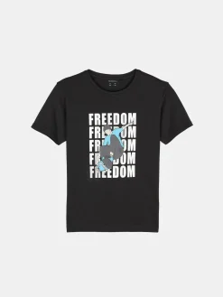 GATE Bawełniana koszulka z nadrukiem|Dzieci Chłopcy·Koszulki