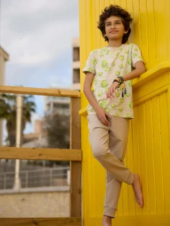 GATE Bawełniana koszulka z nadrukiem|Dzieci Chłopcy·Koszulki