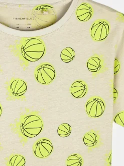 GATE Bawełniana koszulka z nadrukiem|Dzieci Chłopcy·Koszulki