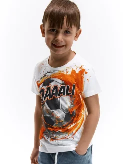 GATE Bawełniana koszulka z nadrukiem|Dzieci Chłopcy·Koszulki