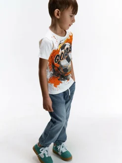 GATE Bawełniana koszulka z nadrukiem|Dzieci Chłopcy·Koszulki