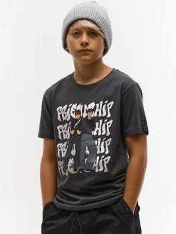 GATE Bawełniana koszulka z nadrukiem|Dzieci Chłopcy·Koszulki