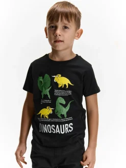 GATE Bawełniana koszulka z nadrukiem|Dzieci Chłopcy·Koszulki