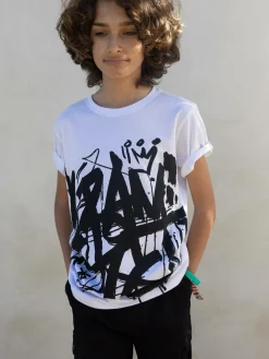 GATE Bawełniana koszulka z nadrukiem|Dzieci Chłopcy·Koszulki